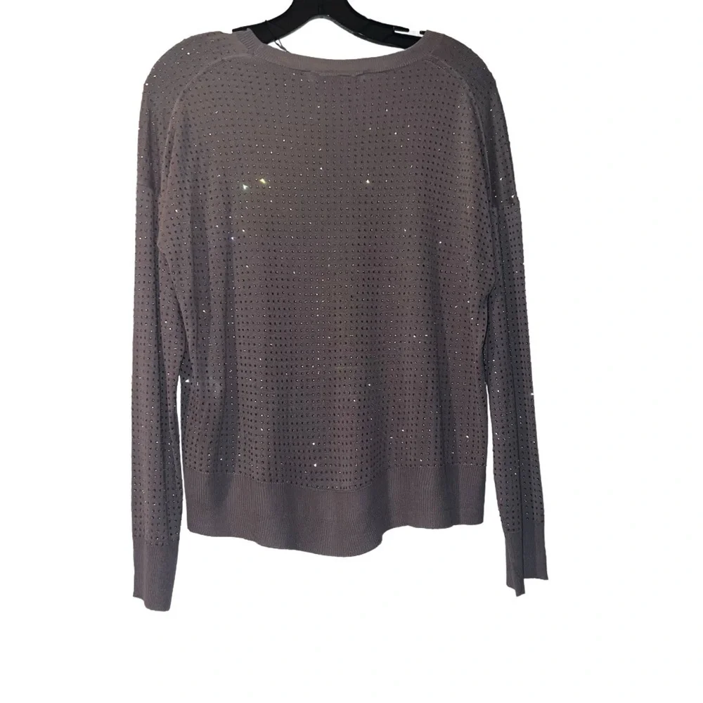 ZARA Gray Rhinestone Elegant Women's Sweater Size Medium